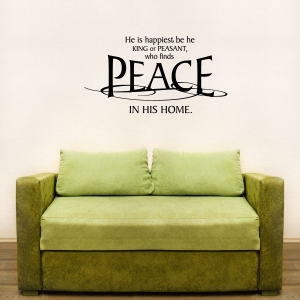 He is happiest wall decal quote