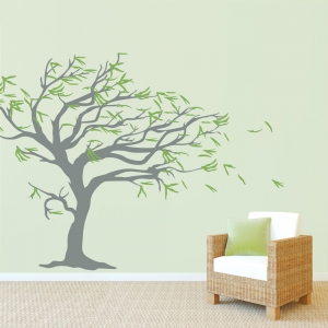 Tree Blowing in the Wind Wall Decal