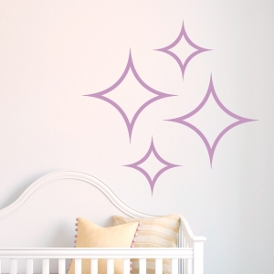 Diamond Stars wall decal