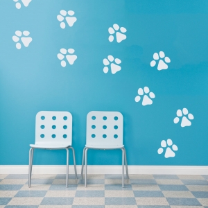 Dog Paw Prints Wall Decal