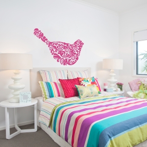 Floral Bird Wall Decal