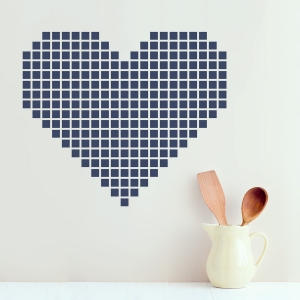 Grid Heart Wall Decal
