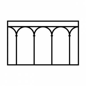 Prescott Iron Headboard Wall Decal Sticker