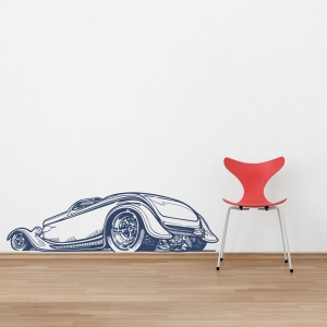 Hot rod roadster wall decal