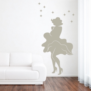 Marilyn Monroe White Dress Wall Decal