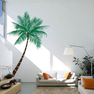 Tropical palm tree wall decal