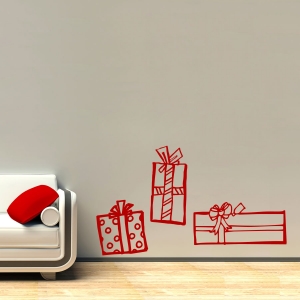 Christmas presents wall decal