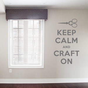 Keep calm and craft on wall decal