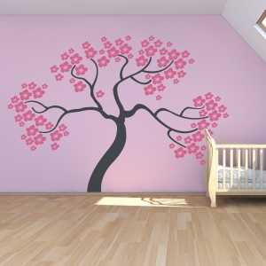 Sakura Cherry Tree Wall Art Decal