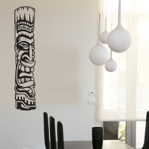 Tiki totem wall decal