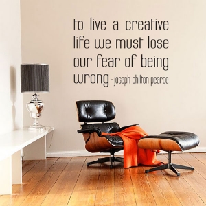 To live a creative life wall decal