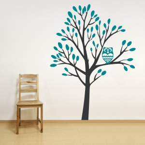 Owl in a Tree Wall Decal