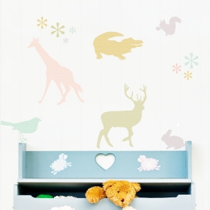 Deluxemodern Menagerie Wall Decal Set