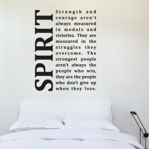 Spirit quote wall decal