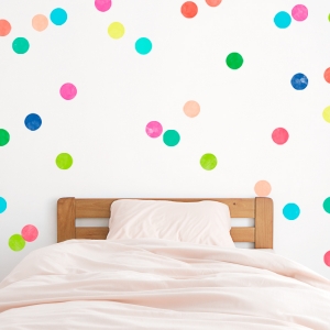 Bright Polka Dots Printed Wall Decal