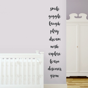 Childhood Verbs Wall Quote Decal