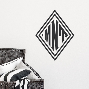 Diamond Monogram Wall Decal