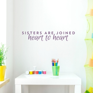 Sisters Joined Wall Quote Decal