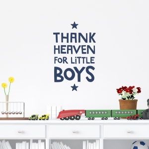 Thank Little Boys Wall Quote Decal