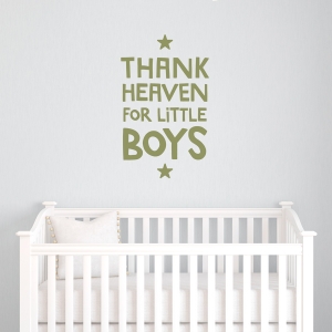 Thank Little Boys Wall Quote Decal