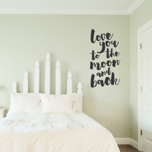 To The Moon And Back Wall Quote Decal