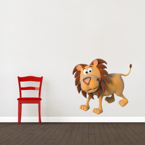 3D Lion Printed Wall Decal