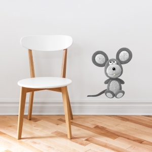 3D Plush Mouse Printed Wall Decal