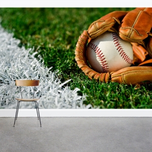 Baseball in a Glove Wall Mural