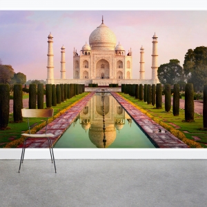 Morning at the Taj Mahal Wall Mural l