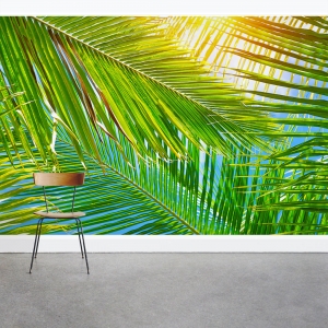 Under the Palm Fronds Wall Mural