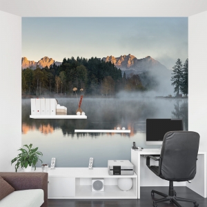 Lake Near the Alps Wall Mural