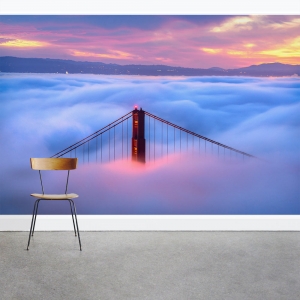Fog over the Golden Gate Bridge Wall Mural