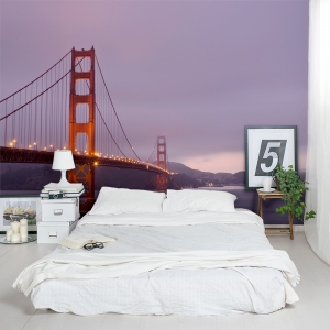 Golden Gate Night Lights Wall Mural