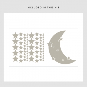 Stars and Moon Decal