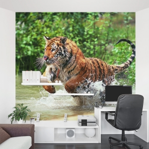 Tiger Pounce Wall Mural