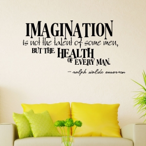 Imagination wall decal quote