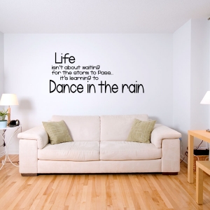 Dance in the rain Wall Decal