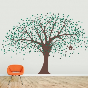 Ginormous Nursery Tree Decal - Two Color Leaves