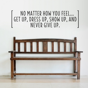 Never Give Up Wall Quote Decal