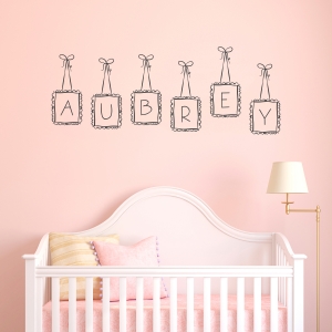 Custom Letter Name Frames Wall Decal