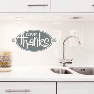 Give Thanks Wall Quote Decal