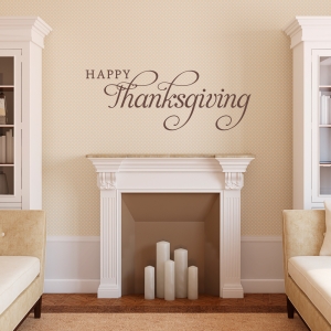 Happy Thanksgiving Wall Quote Decal