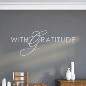 With Gratitude Wall Quote Decal