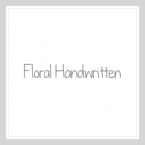 Floral Handwritten - Custom Text Wall Decal