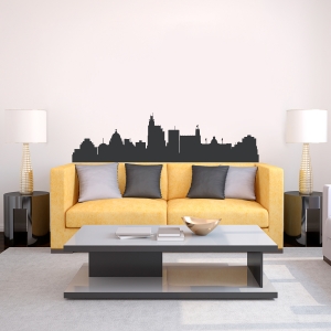 Jackson Mississippi Skyline Vinyl Wall Art Decal