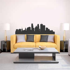 Minneapolis Minnesota  Skyline Vinyl Wall Art Decal