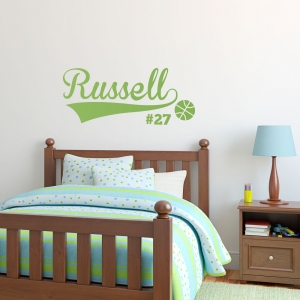 Basketball Name Wall Art Decal