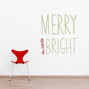 Merry And Bright Wall Art Decal