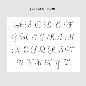 Personalized Monogram Wreath - Sample Letters