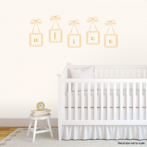 Ribbon Letter Frames Wall Decal